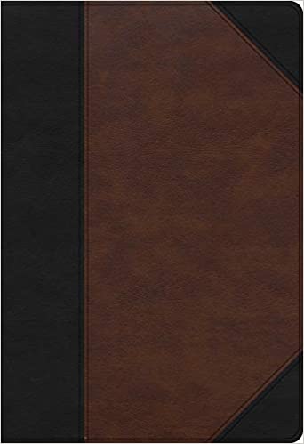 Image of KJV Super Giant Print Reference Bible, Black/Brown Leathertouch