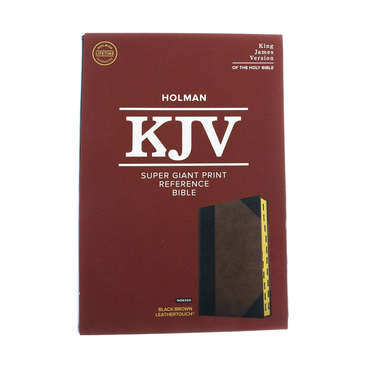 Image of KJV Super Giant Print Reference Bible, Black/Brown Leathertouch, Indexed