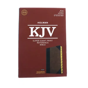 KJV Super Giant Print Reference Bible, Black/Brown Leathertouch, Indexed