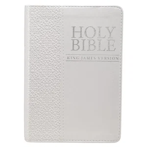 KJV White Faux Leather Compact Bible