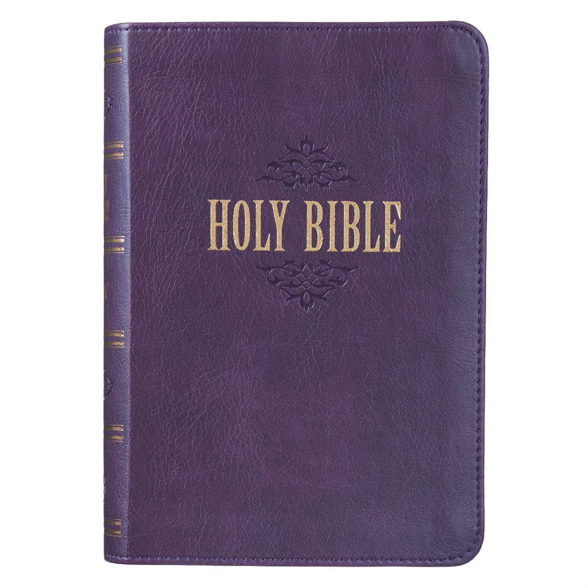 Image of KJV Purple Faux Leather Large Print Compact