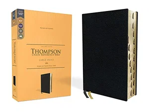 KJV, Thompson Chain Reference Bible Black Bonded Leather Thumb Indexed LG Print