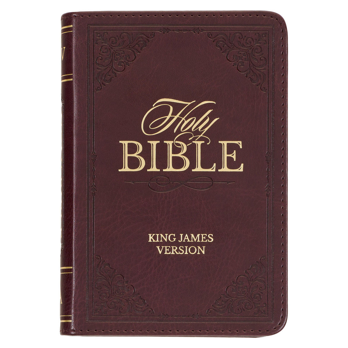 Image of KJV Compact Bible with Zippered Closure – Burgundy