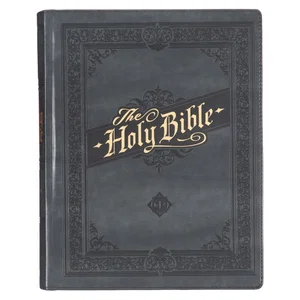 KJV Iron Grey Faux Leather Note-Taking Bible