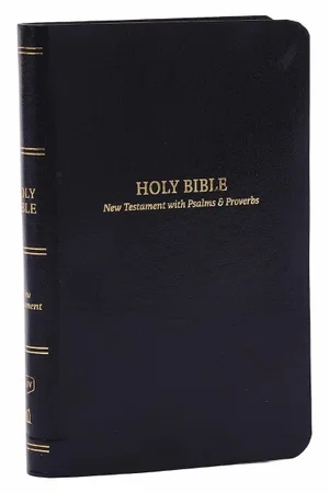 KJV, Pocket New Testament with Psalms and Proverbs, Black Leatherflex, Red Lettt
