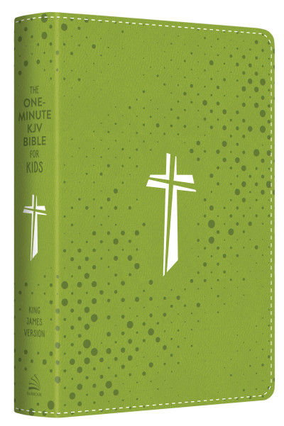 Image of The One-Minute KJV Bible for Kids Neon Green Cross