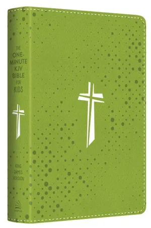 The One-Minute KJV Bible for Kids Neon Green Cross