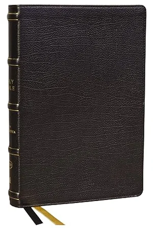KJV Holy Bible with Apocrypha Black Genuine Leather Red Letter