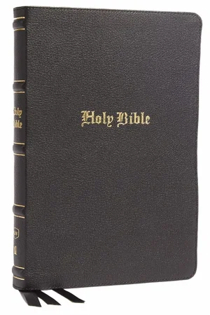 KJV Holy Bible: Large Print Thinline, Black Genuine Leather, Red Letter