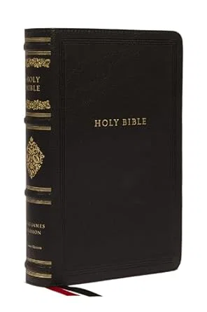 KJV Large Print Reference Bible Black Leathersoft Soverign Collection