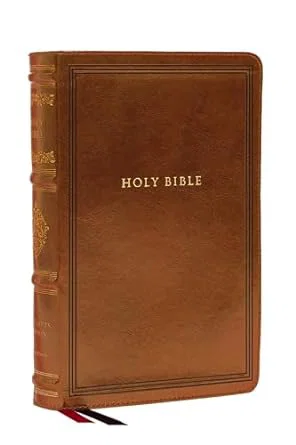 KJV Large Print Reference Bible Brown Leathersoft Soveriegn Collection Bible