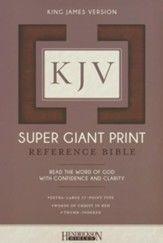 Image of KJV Super Giant Print Bible Flexisoft, Brown, Thumb Indexed