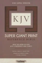 KJV Super Giant Print Bible Flexisoft, Brown, Thumb Indexed