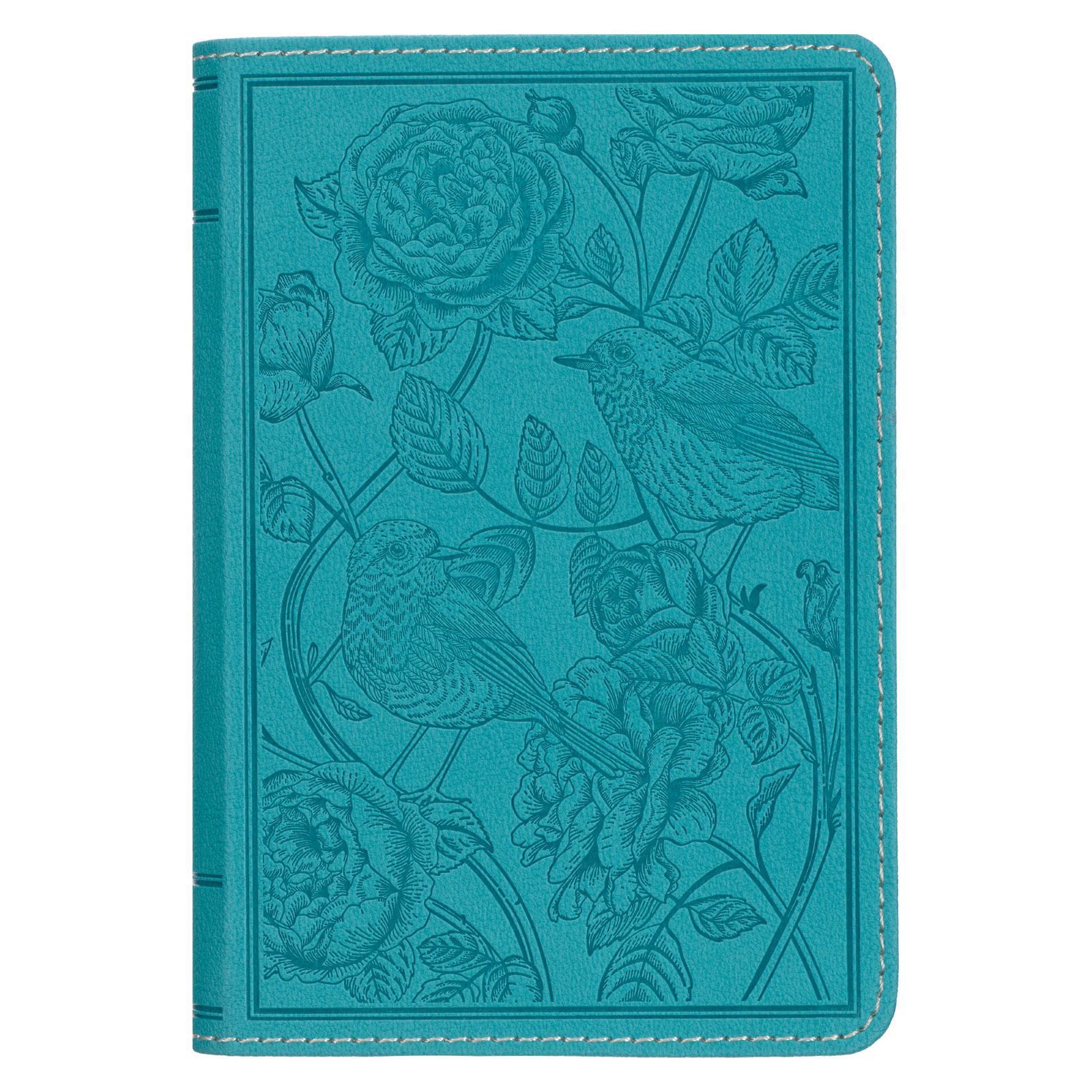 Image of KJV Teal Faux Leather Compact Bible with Zipper Closure