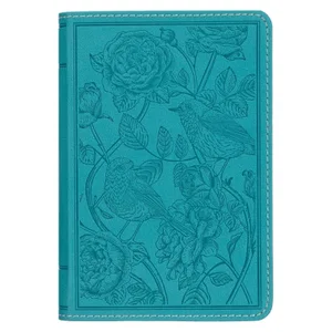 KJV Teal Faux Leather Compact Bible with Zipper Closure