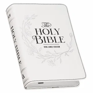 KJV Pearlized White Large Print Compact Bible