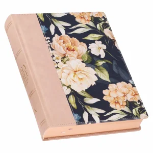 KJV Dusty Peach Faux Leather Hardcover Large Print Note-taking Bible