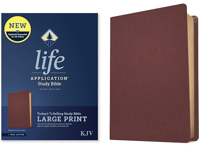Image of KJV Life Application Study Bible, Third Edition, Burgundy Genuine Leather