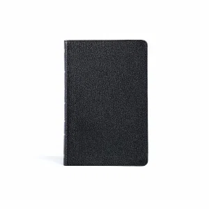 KJV Thinline Bible Black Genuine Leather, Indexed