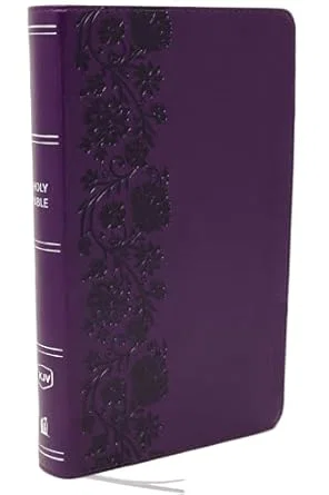 KJV Giant Print End-Of-Verse Reference Bible, Purple Leathersoft, Red Letter
