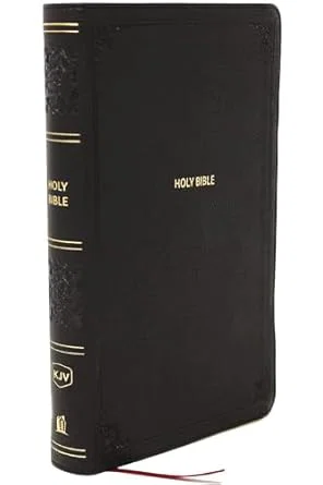 KJV Giant Print End-Of-Verse Reference Bible, Black Leathersoft, Indexed
