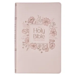 KJV Bible Giant Print Faux Leather, Pink