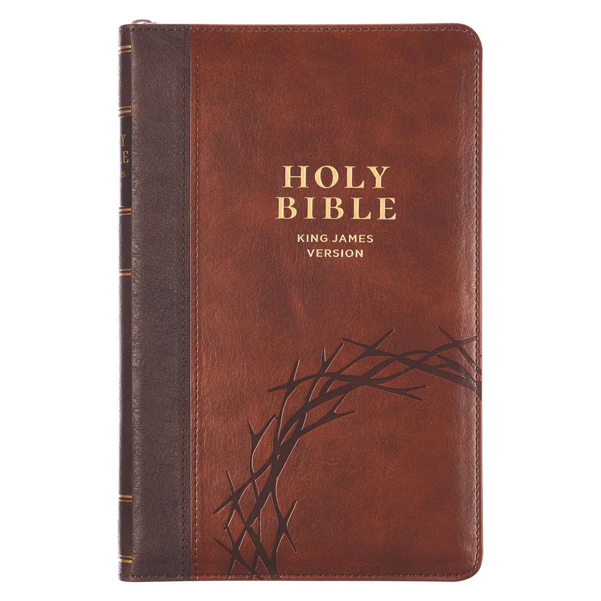 Image of KJV Bible Deluxe Gift Faux Leather Amazing Grace, Two-tone w/zipper  Isa. 53:5