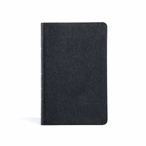 KJV Thinline Reference Bible, Black Genuine Leather, Indexed