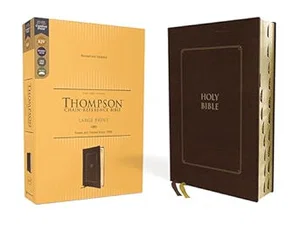 KJV Thompson Chain-Reference Bible, Large Print, Leathersoft, Brown, Indexed