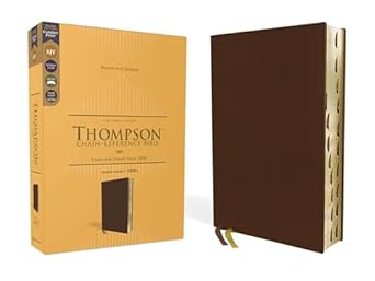 Image of KJV Thompson Chain-Reference Bible, Genuine Leather, Calfskin, Brown, Indexed