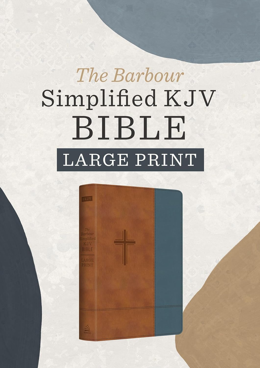 KJV Barbour Simplified KJV - Large Print (Rust & Stone Cross)