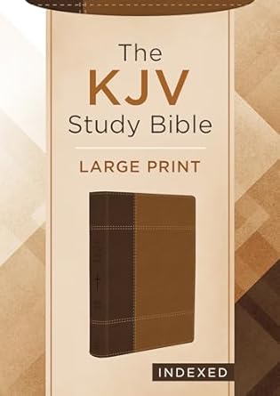 Image of KJV Study Bible, Large Print (Indexed) [Copper Cross]