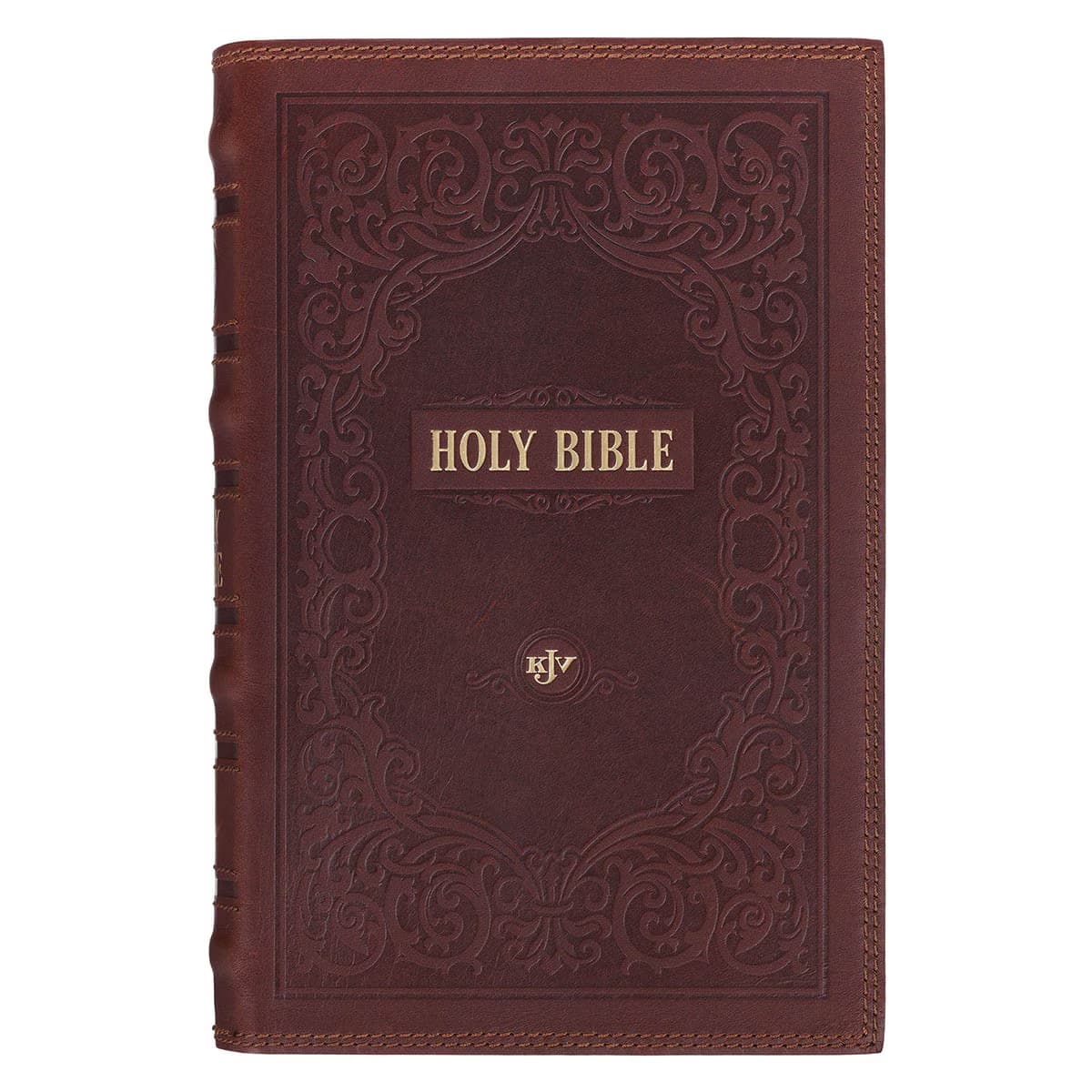 KJV Bible Giant Print Standard-size Full-grain Leather, Dark Brown