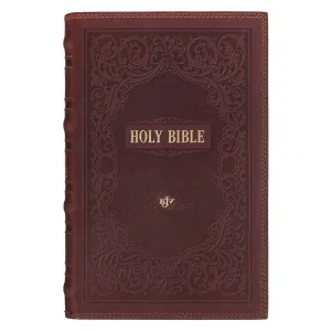 KJV Bible Giant Print Standard-size Full-grain Leather, Dark Brown