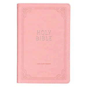 KJV Bible Reader's Edition XL print Faux Leather Pink