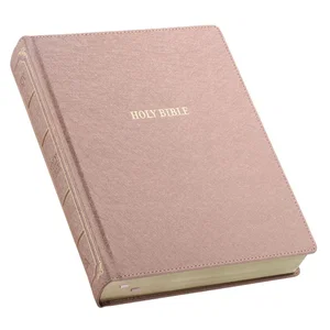 Pearlescent Mauve Faux Leather Hardcover Large Print KJV Note-taking Bible