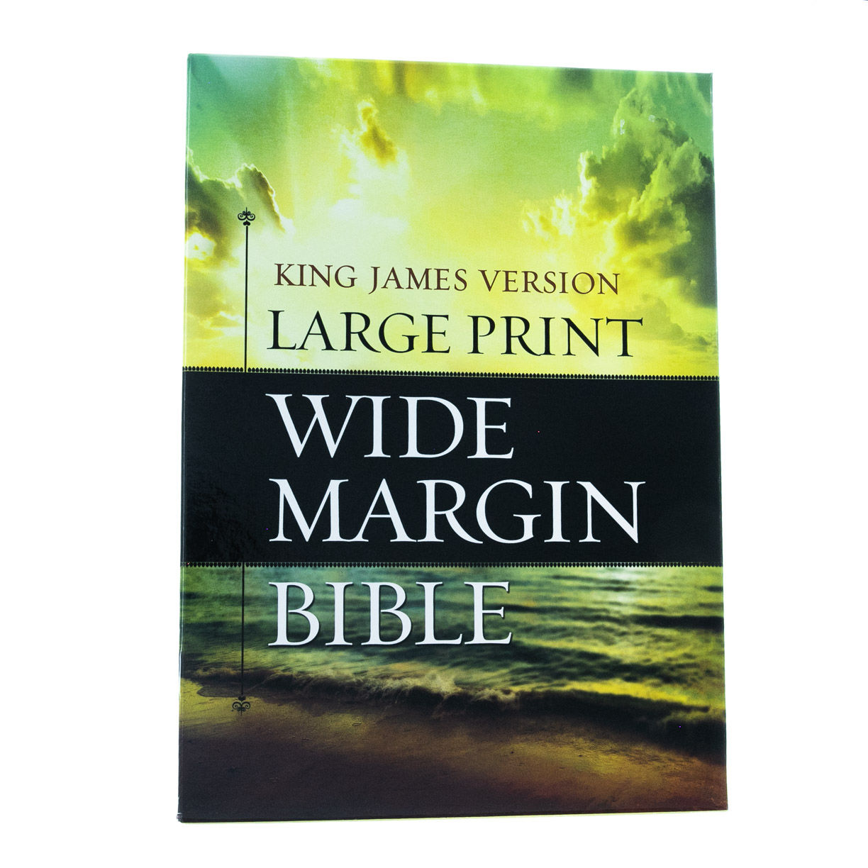 Image of KJV Large Print Wide Margin Bible Brown Flexisoft Leather