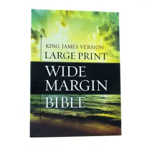 KJV Large Print Wide Margin Bible Brown Flexisoft Leather