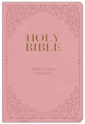 KJV Giant Print Full-size Bible Pink Faux Leather Thumb-index