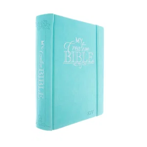 KJV Journaling Bible Teal Faux Leather Hardcover My Creative Bible