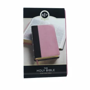 KJV Brown and Pink Half-bound Faux Leather Giant Print