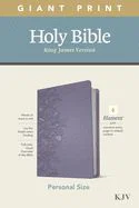 KJV Personal Size Giant Print Bible, LeatherLike, Peony Lavender