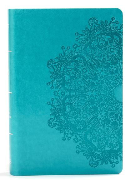 Image of KJV Large Print Personal Size Reference Bible, Teal Leathertouch
