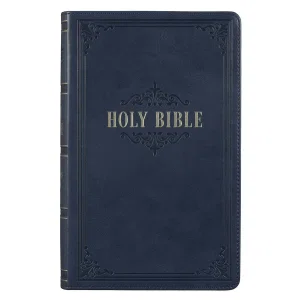 KJV Bible Giant Print Standard-size Faux Leather, Dark Blue