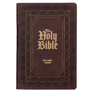 KJV Study Bible LP Faux Leather, Dark Brown