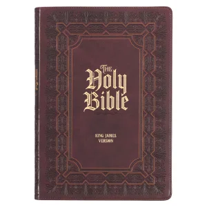 KJV Bible Super Giant Print Faux Leather, Burgundy