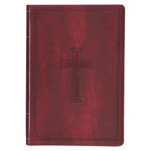 KJV Bible Thinline LP Faux Leather, Burgundy