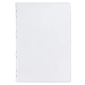 KJV Bible Giant Print Full-size Full Grain Leather, White