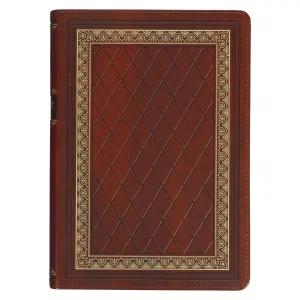 KJV Study Bible Faux Leather, Saddle Tan/Diamond
