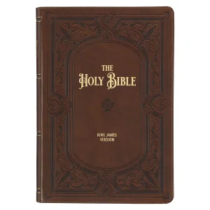 KJV Study Bible LP Faux Leather, Saddle Tan/Art Nouveau